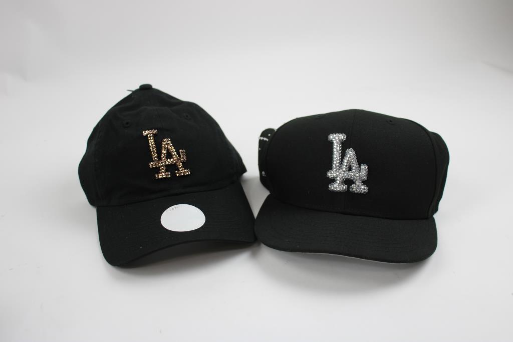 LA Lakers, LA Dodgers Hats, 4 Pieces