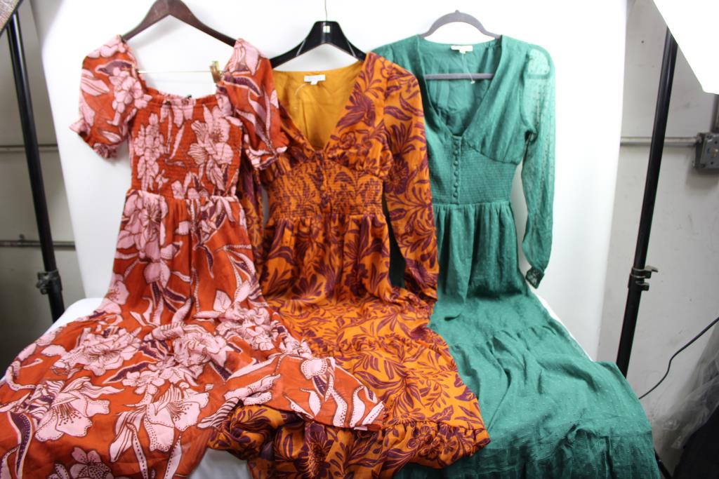 Large Dresses, 4 Pieces - Damaged, Torn