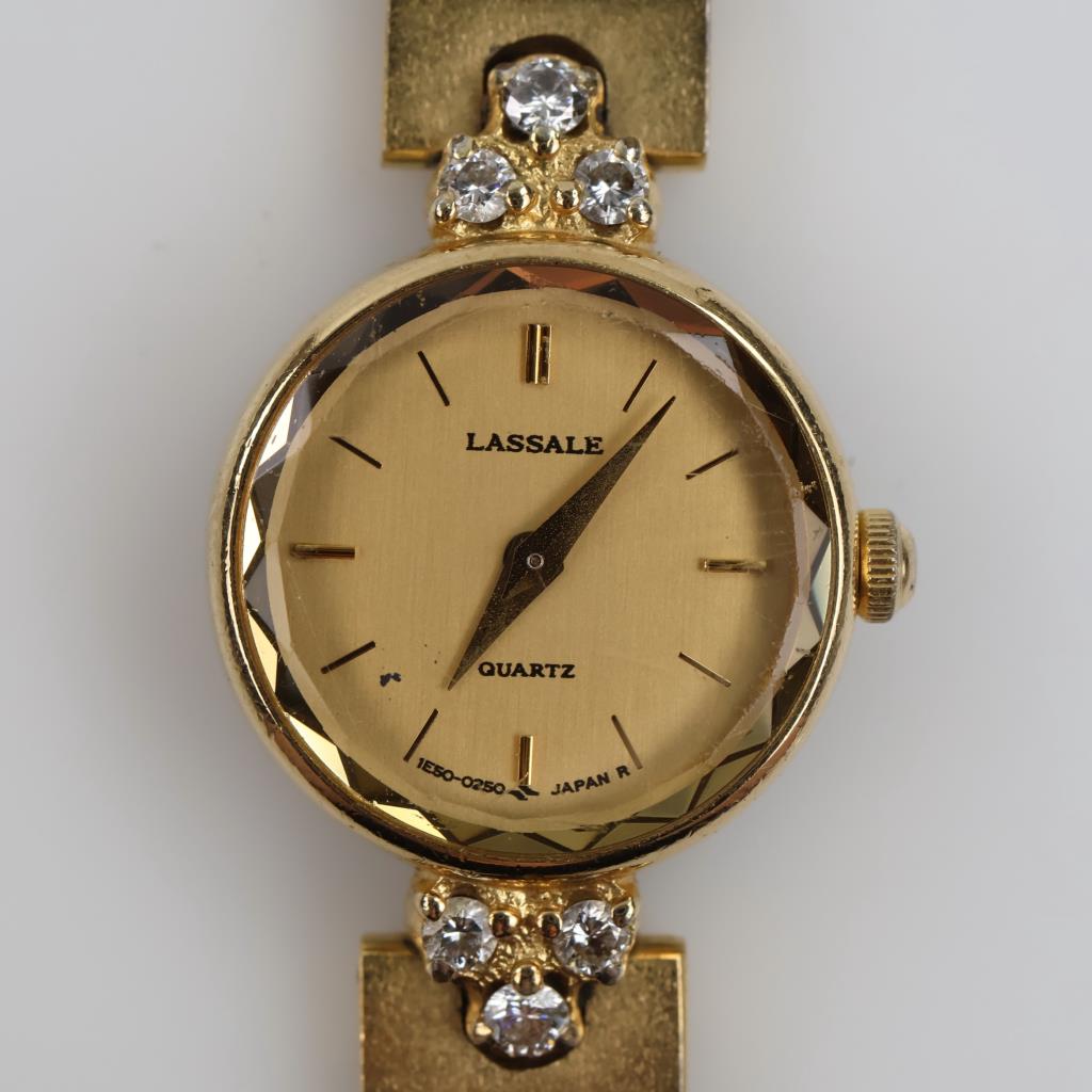 Lassale Seiko 18kt GP Watch