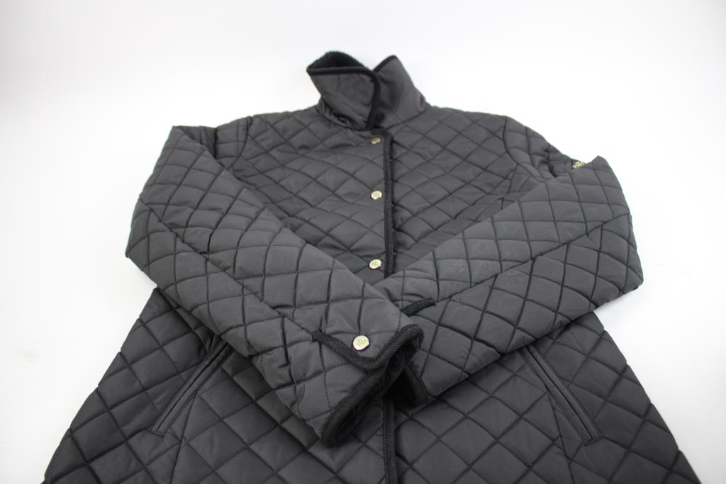Lauren Ralph Lauren Women's Faux Sherpa Collar Quilted Coat