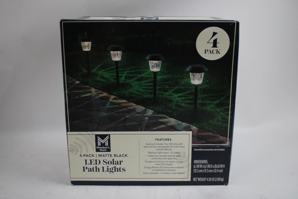 LED Solar Path Lights 4-Pack