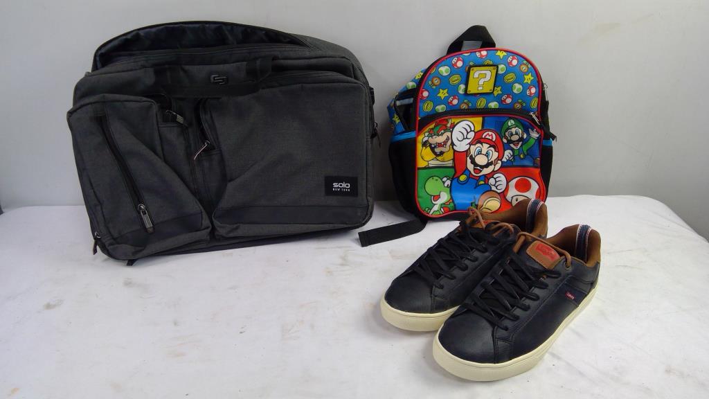 Levi's Sneakers Size 11, Backpack 2 Piece, Mario, Solo