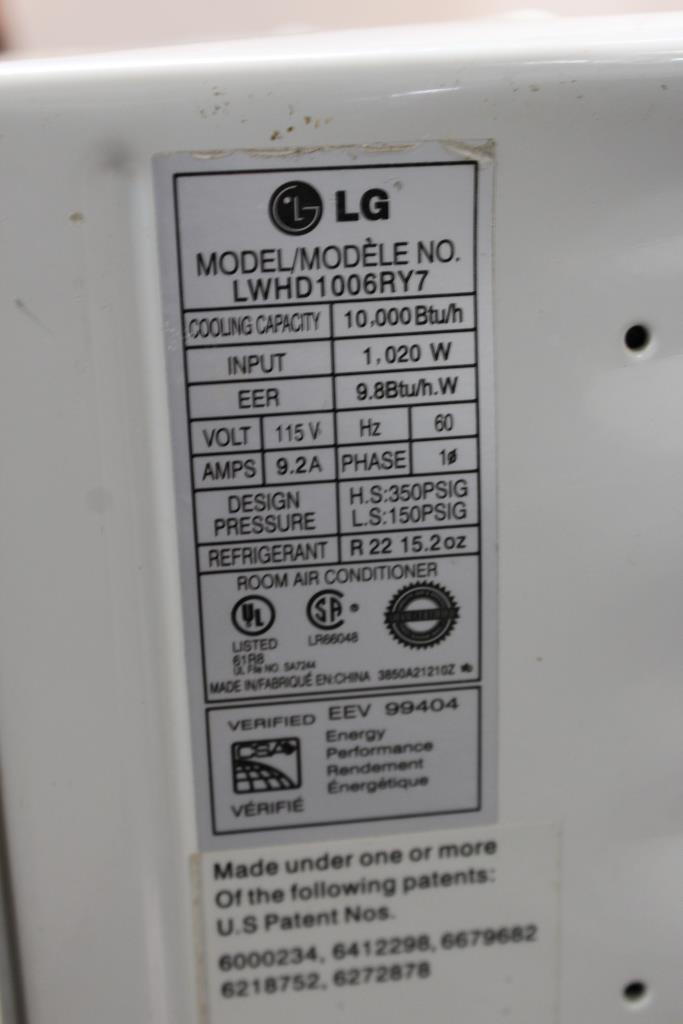 Lg Lwhd1006ry7 Air Conditioner Property Room