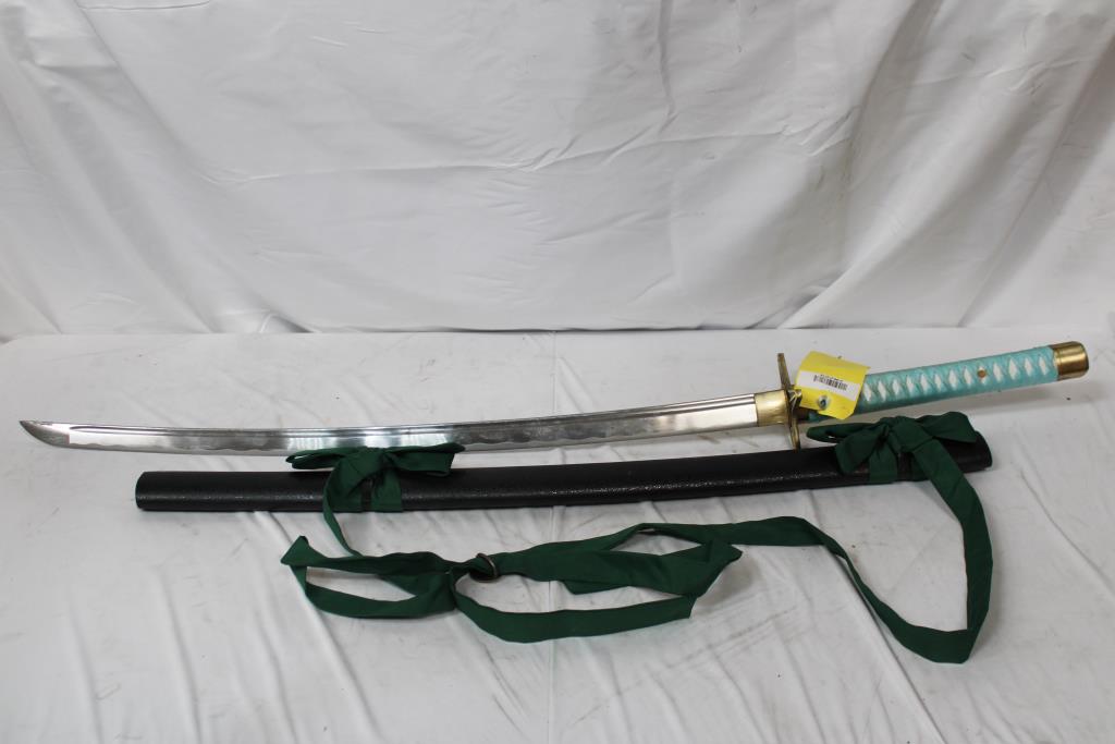 Light Blue Handle Sword  For Gin Ichimaru Cosplay