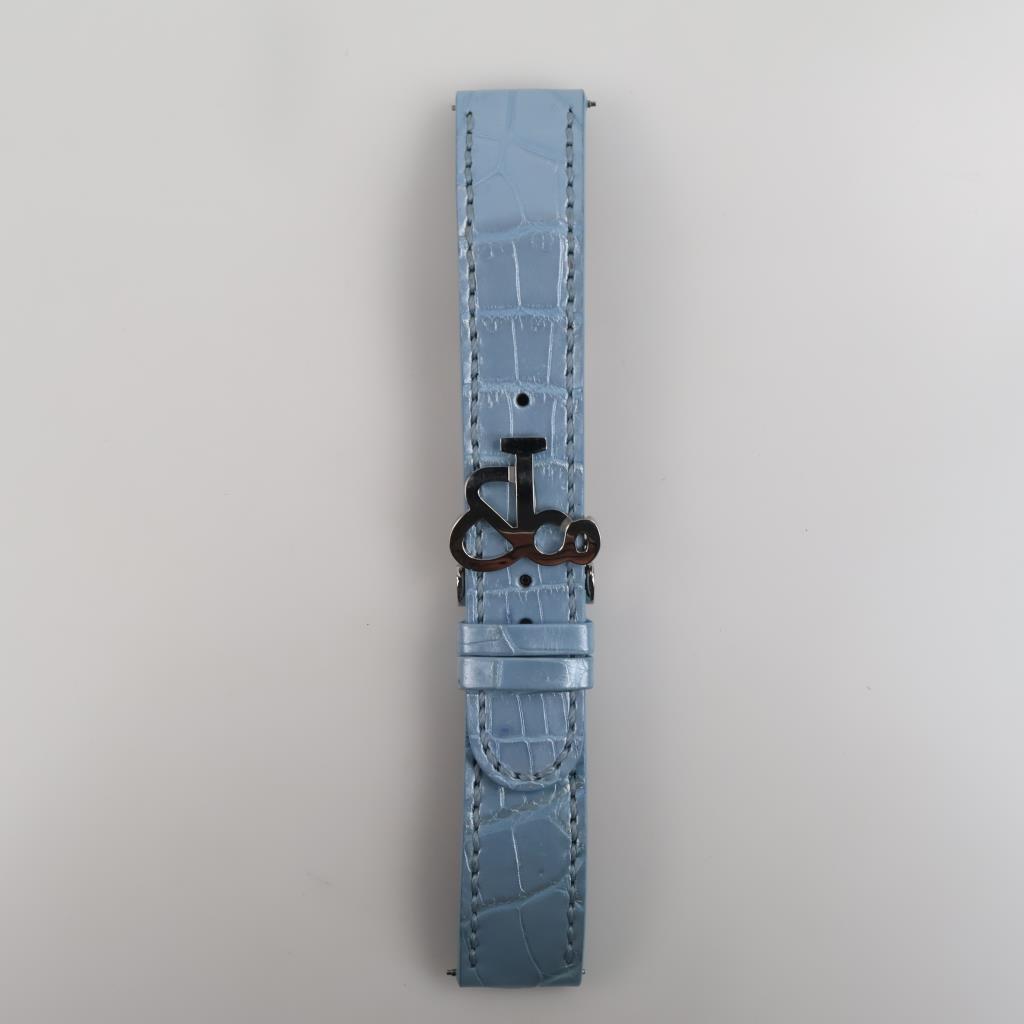 Light Blue Watch Band Stainless Steel Clasp