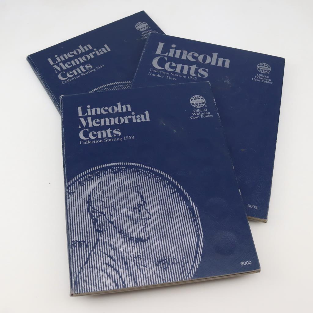 Lincoln & Lincoln Memorial Cents Collection Booklets, 120+ Pennies ...