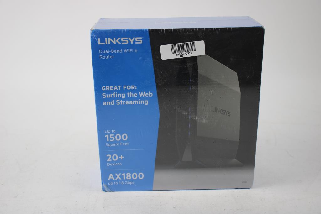 Linksys Dual band Wifi 6 Router Property Room