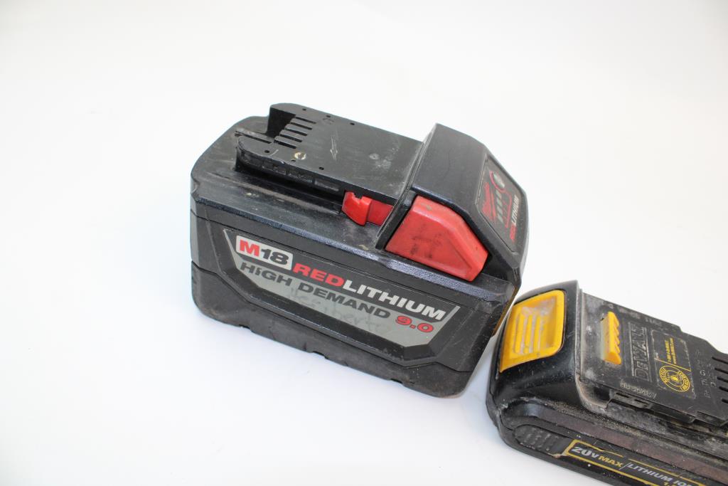 Lithium Batteries DeWalt 20V Lithium Ion, Milwaukee M18 Red Lithium 3
