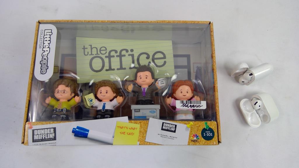 Little People Collector The Office Set, Airpods With MISSING EARBUD,  3 Pieces