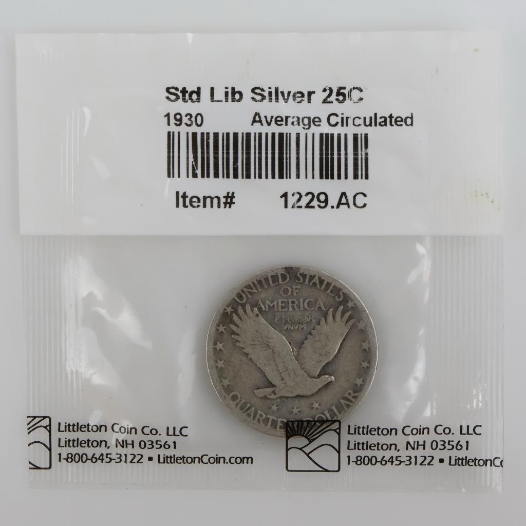 Littleton Coin Co. 1930 US Standing Liberty Silver Quarter