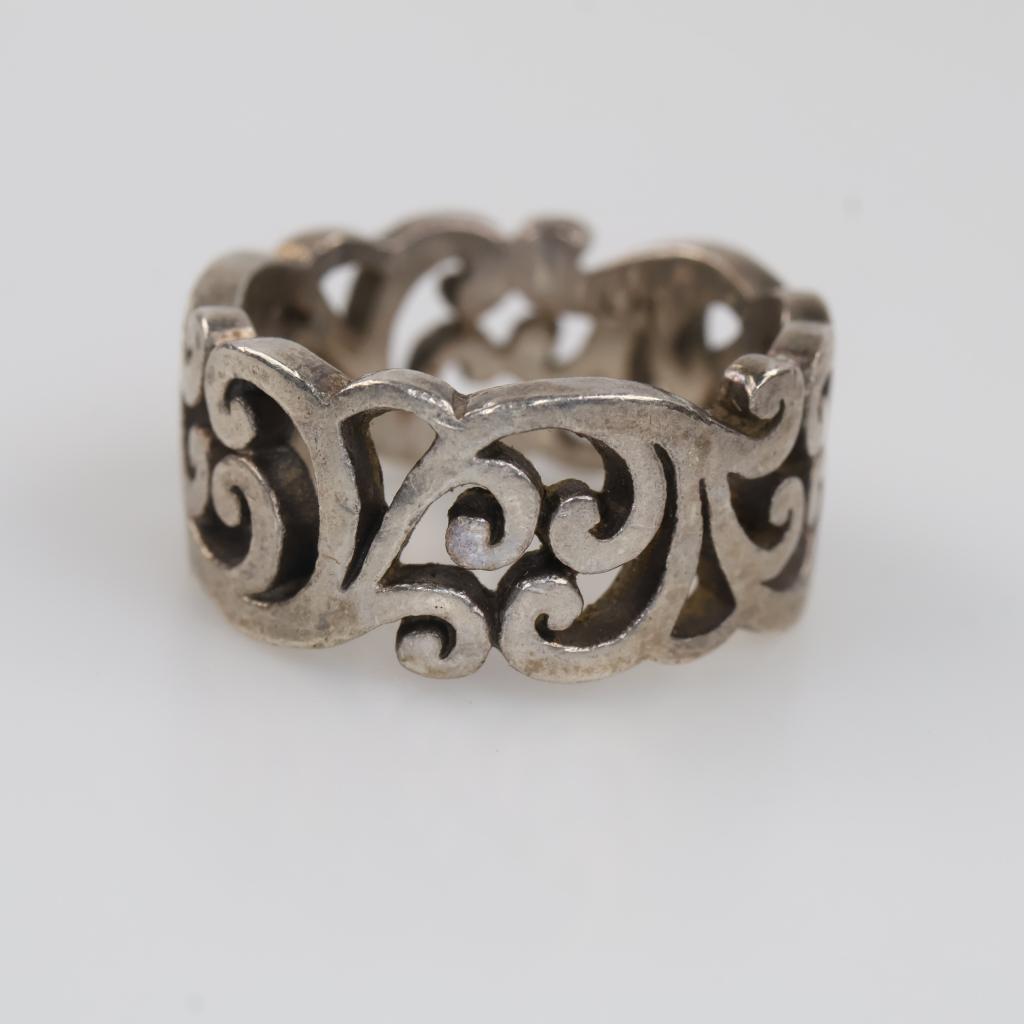 Lois Hill Sterling Silver Open Scrolled Ring