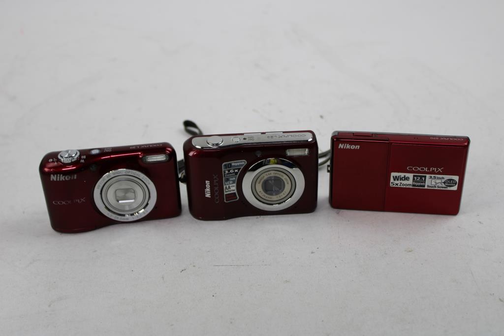 Lot Coolpix, Kodak, Nikon Digital Camera, 6 Pieces
