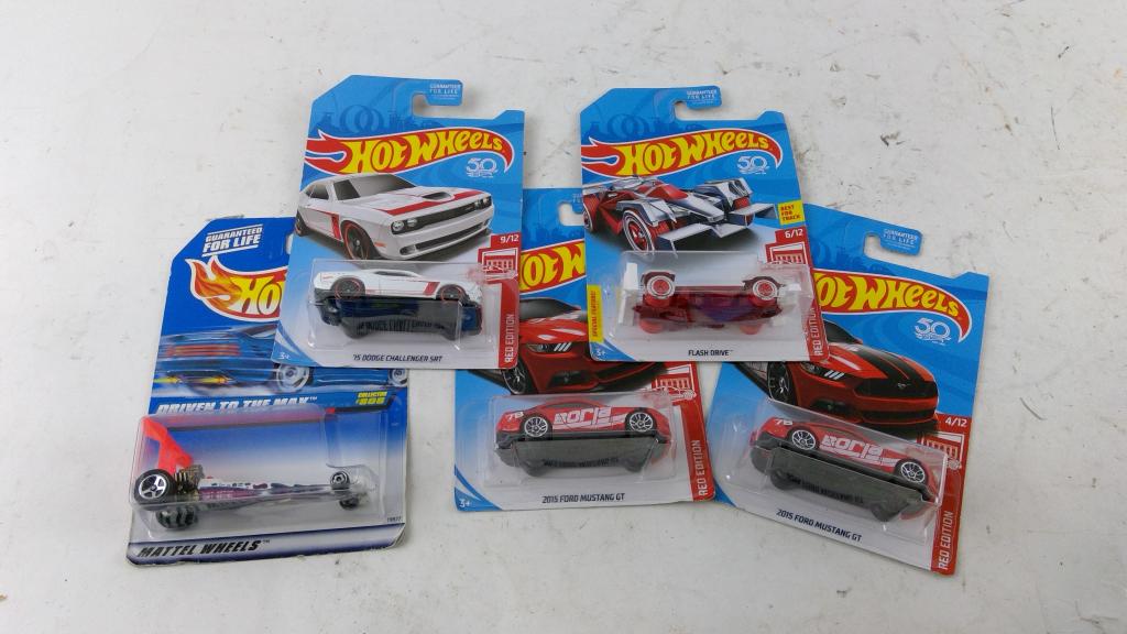 Lot Of Hot Wheels Cars, 5 Pieces