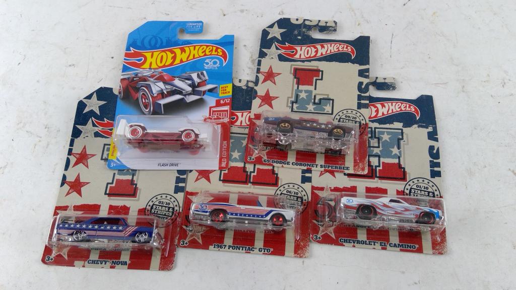 Lot Of Hot Wheels Cars, 5 Pieces