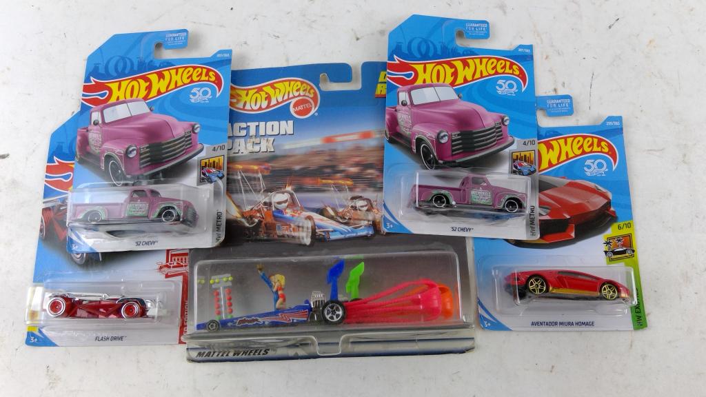 Lot Of Hot Wheels Cars, 5 Pieces