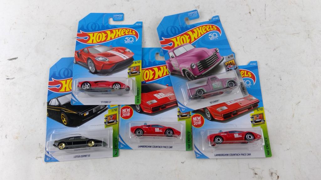 Lot Of Hot Wheels Cars, 5 Pieces