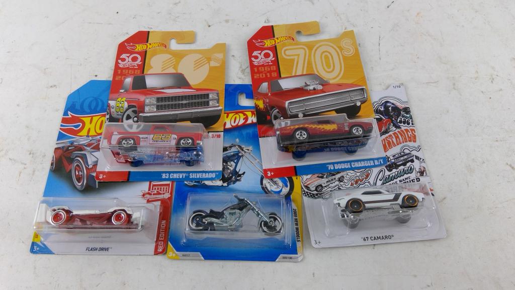 Lot Of Hot Wheels Cars, 5 Pieces
