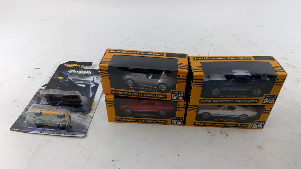 Lot Of Hot Wheels Cars And Shelby Collectibles Legen Series, 6 Pieces