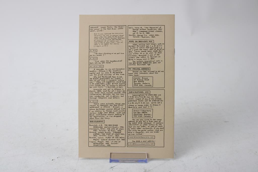 Louis Riel The Third Issue | Property Room