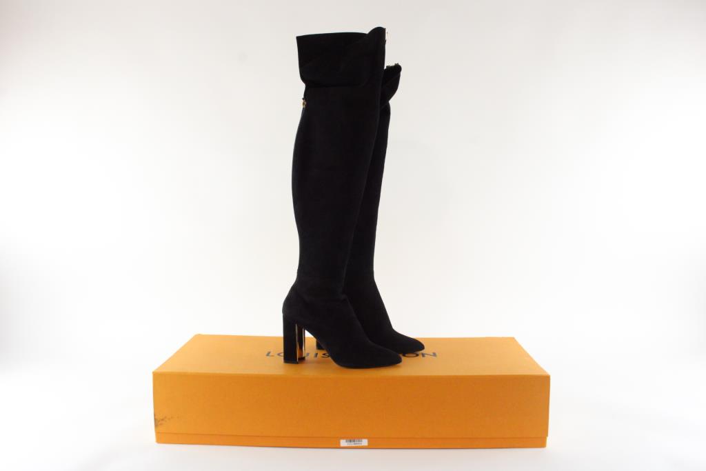 Louis Vuitton Black Boots, Size 38.5