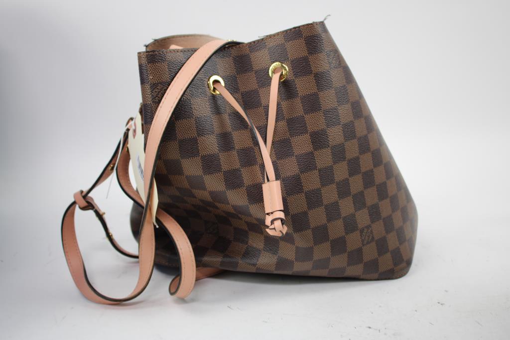 Louis Vuitton Brown Checker Hand Bag - Doublechecked By Entrupy