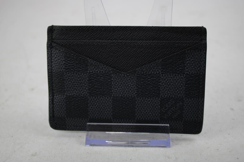 Louis Vuitton Damier Ebene Canvas Card Holder Wallet - Doublechecked By Entrupy