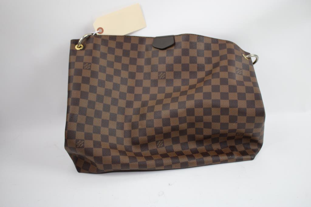 Louis Vuitton Damier Ebene Graceful PM Bag - Double-Checked by Entrupy