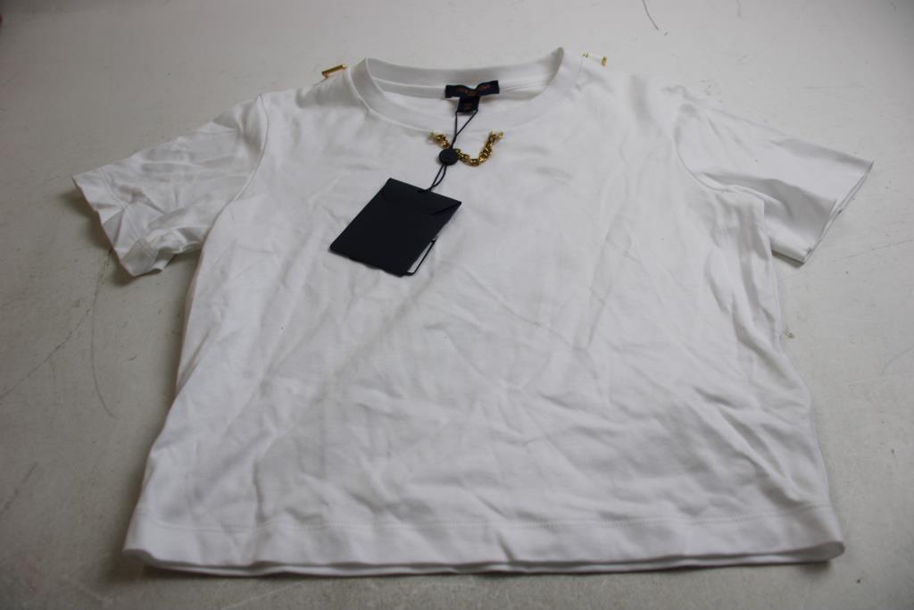 Louis Vuitton White Crop Top T-Shirt, Large