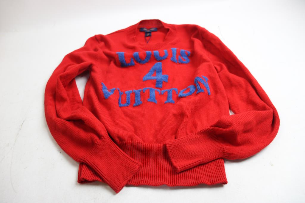 Louis Vuitton XS Red Louis 4 Vuitton Pullover Sweater