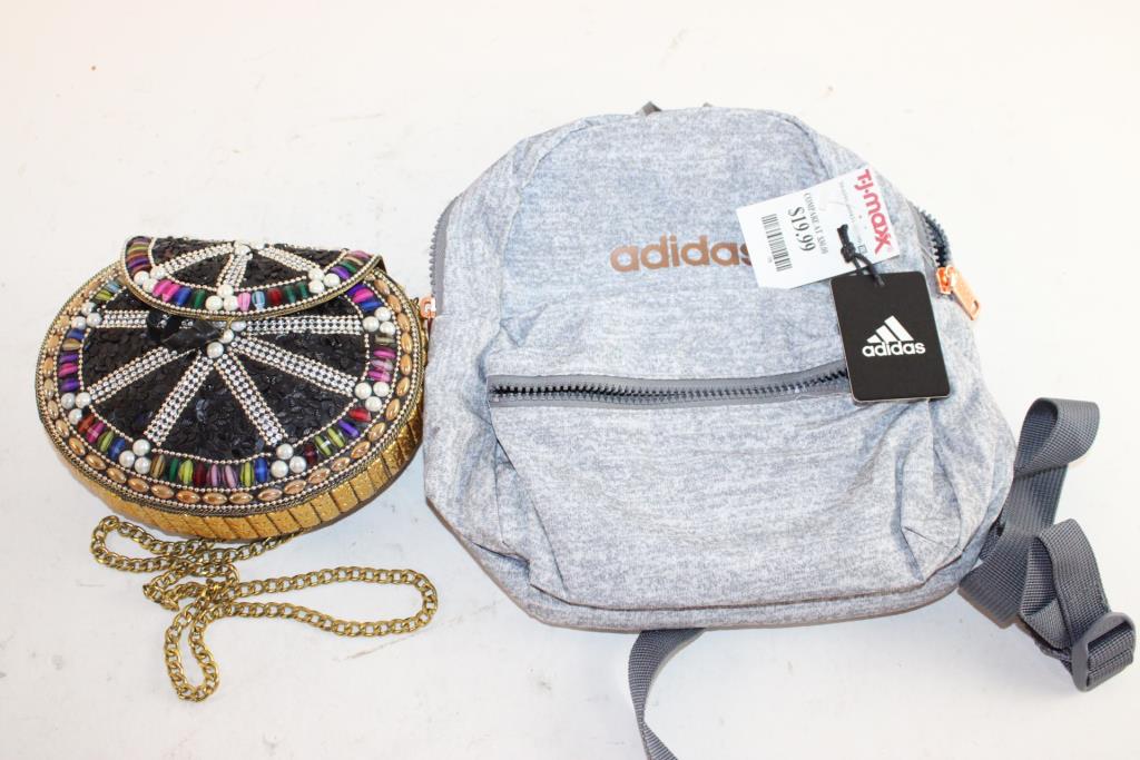 Lulu Small Bead Purse & Adidas Mini Backpack, 2 Pieces Property Room