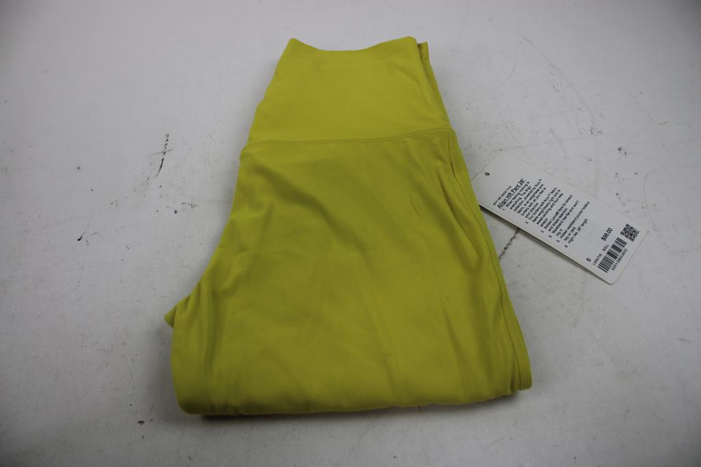Lululemon Align HR Pant 28" Yellow Leggings, Size 6