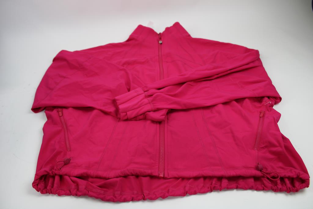 Lululemon Size 8 Full-Zip Hot Pink Sweater