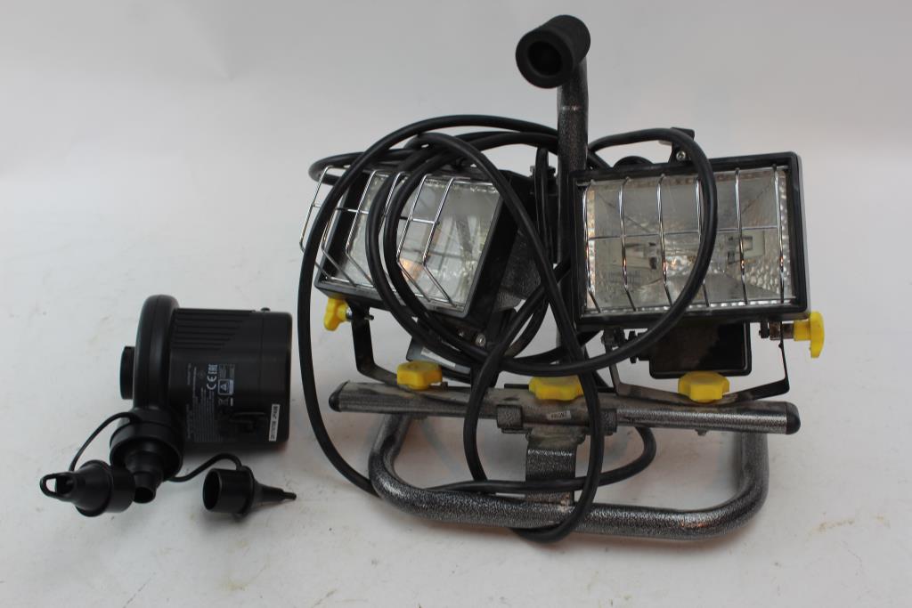Luminar Work Worksite Light, Intex Quick Fill 06c Pump: 2 Items