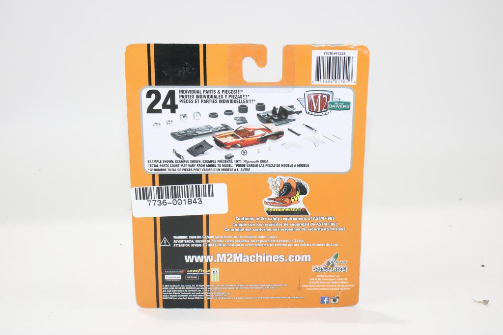 M2 Machines 1971 Plymouth Hemi Cuda - Échelle 1/24 - R71 - Neuve Sous Boîte