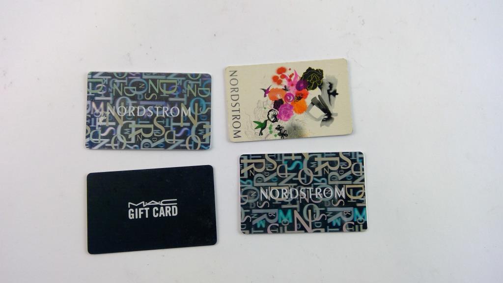 MAC And Nordstrom Gift Cards, 4 Pieces Property Room