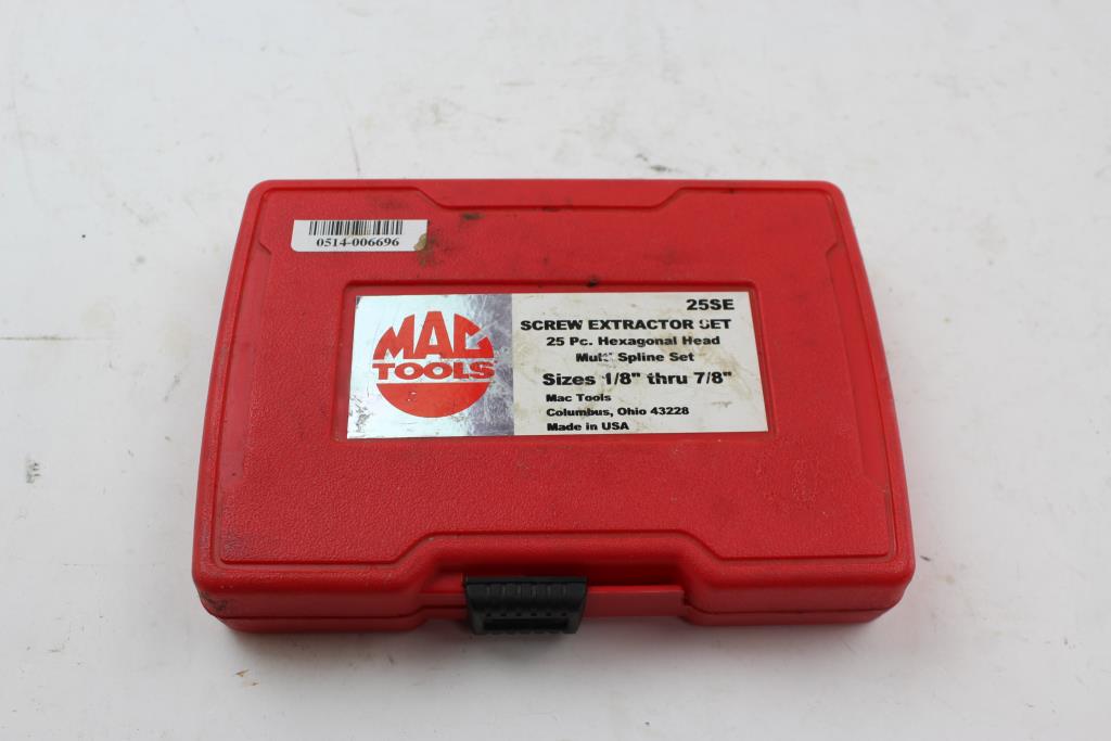 Mac Tools Screw Extractor Set Property Room