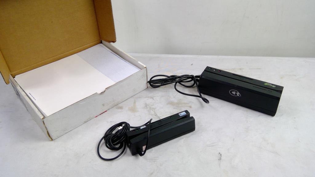 Magnetic Card Readers, And Blank Check Papers, 3 Pieces