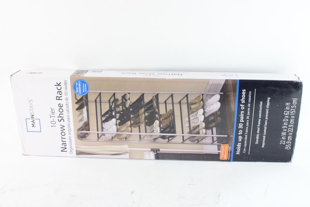 MainStays 10 Tier Narrow Shoe Rack Property Room