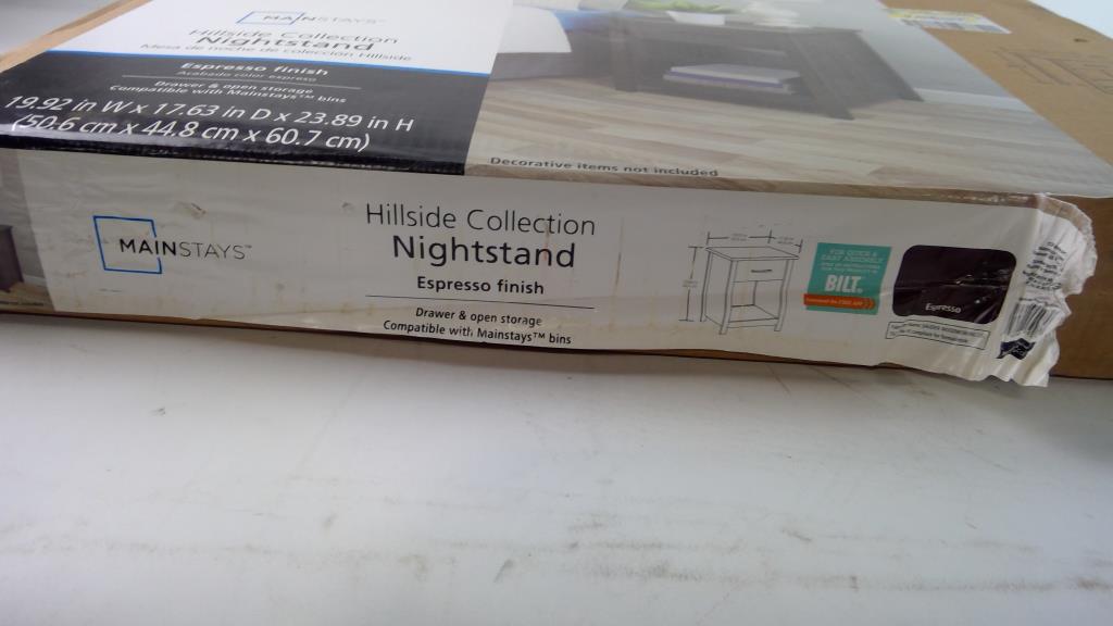 Mainstays Hillside Collection Nightstand Property Room