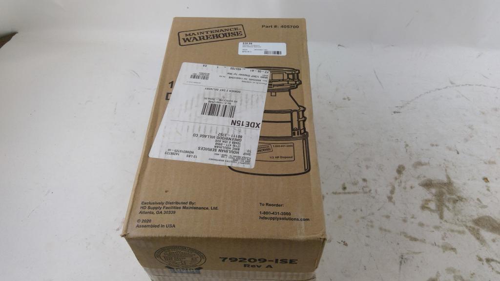 Maintenance Warehouse 1/3 HP Food Waste Disposal