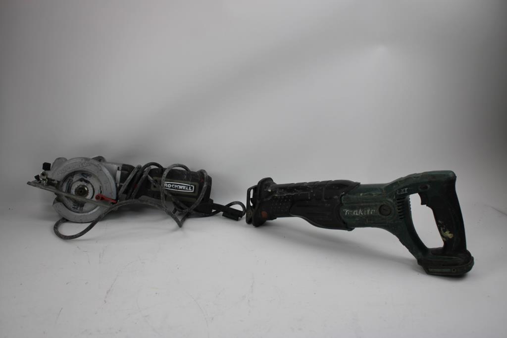Makita 18V Cordless Reciprocating Saw & Rockwell Corded Circular Saw