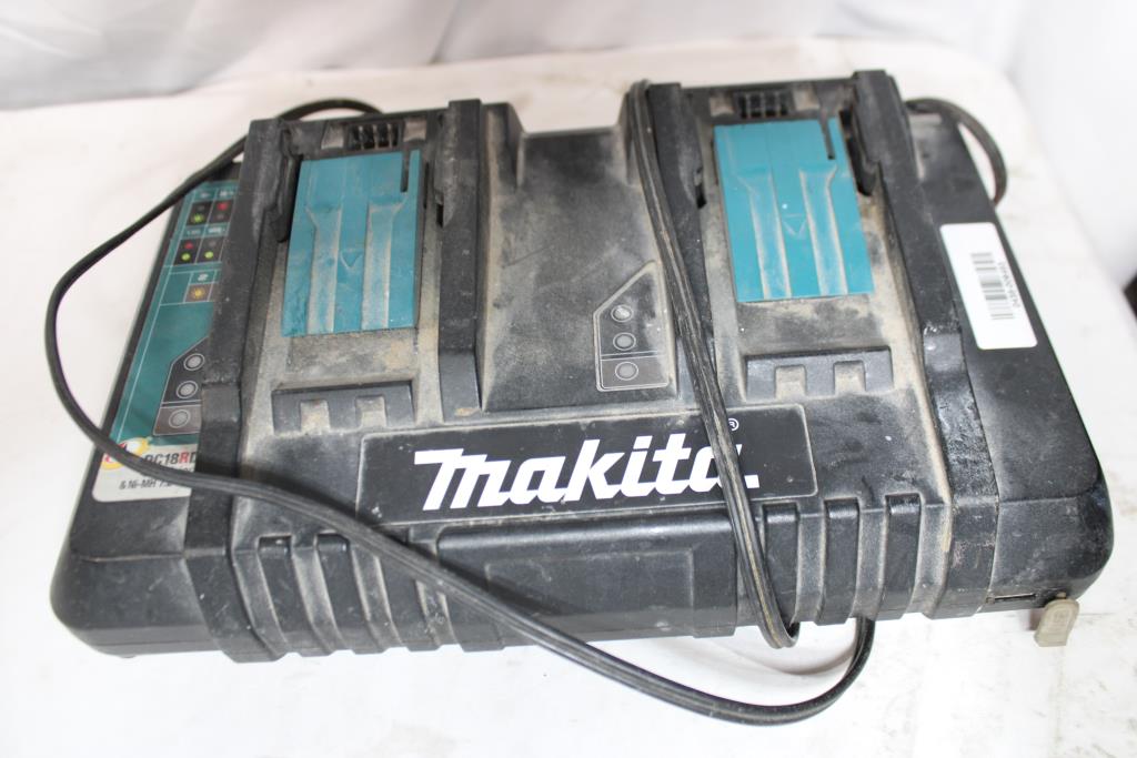 Makita 18V Lithium-Ion Dual Port Rapid Optimum Two-Port Multi-Charger