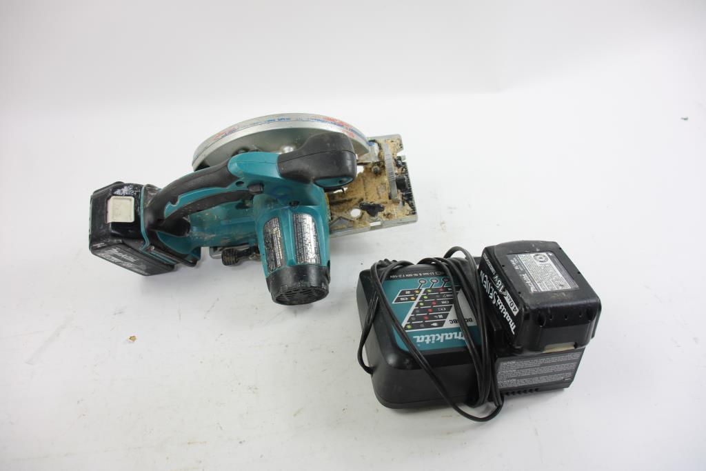 Makita Circular Saw, Battery Charger And Battery Pack, 3 Pieces