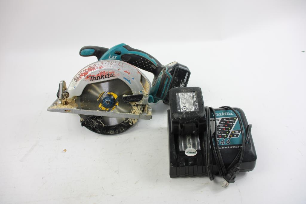 Makita Circular Saw, Battery Charger And Battery Pack, 3 Pieces