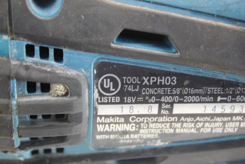 Makita XPH03 Hammer Driver Drill Property Room