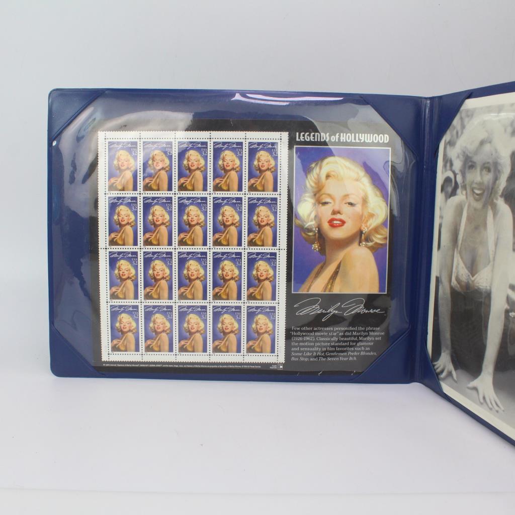 Marilyn Monroe Legends Of Hollywood Stamps And Oversized Postcard
