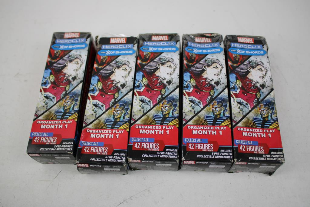 Marvel HeroClix: X Of Swords Collectible Miniatures, Legos Bulk Lot, 12 Pieces