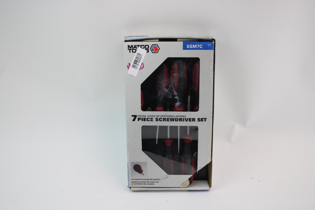 Matco Tools Ssm7c 7 Piece Screwdriver Set Property Room