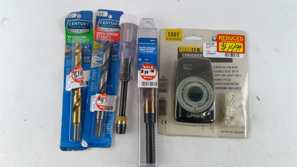 Matrix Metronome, Century High Speed Steel Quick Cut Point, And More, 5 Pieces