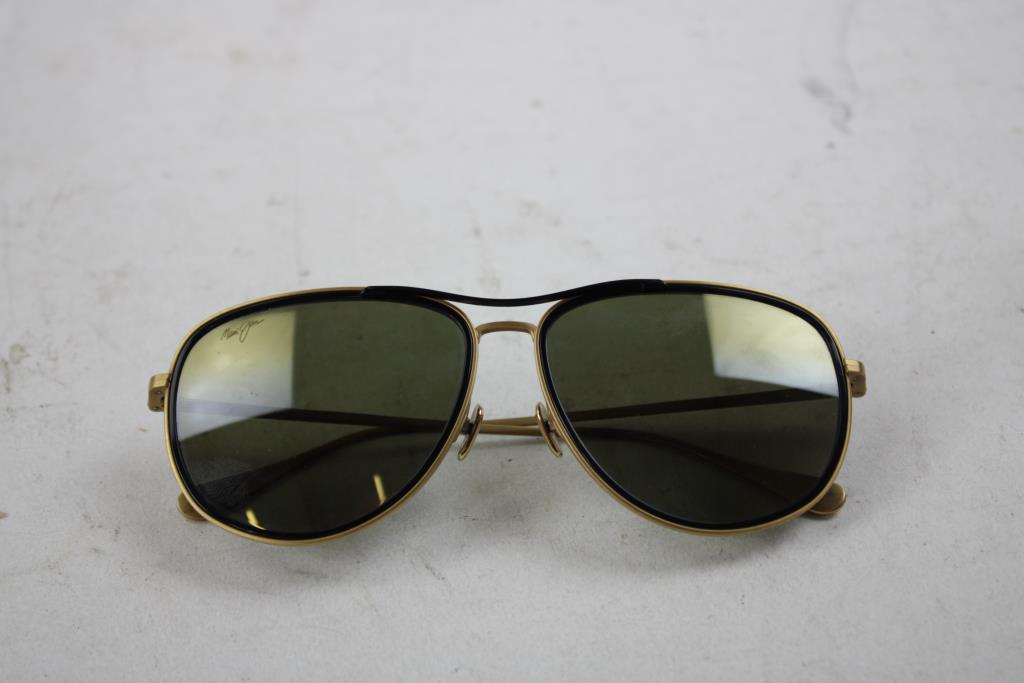 Maui Jim Matte Gold Aviator Sunglasses